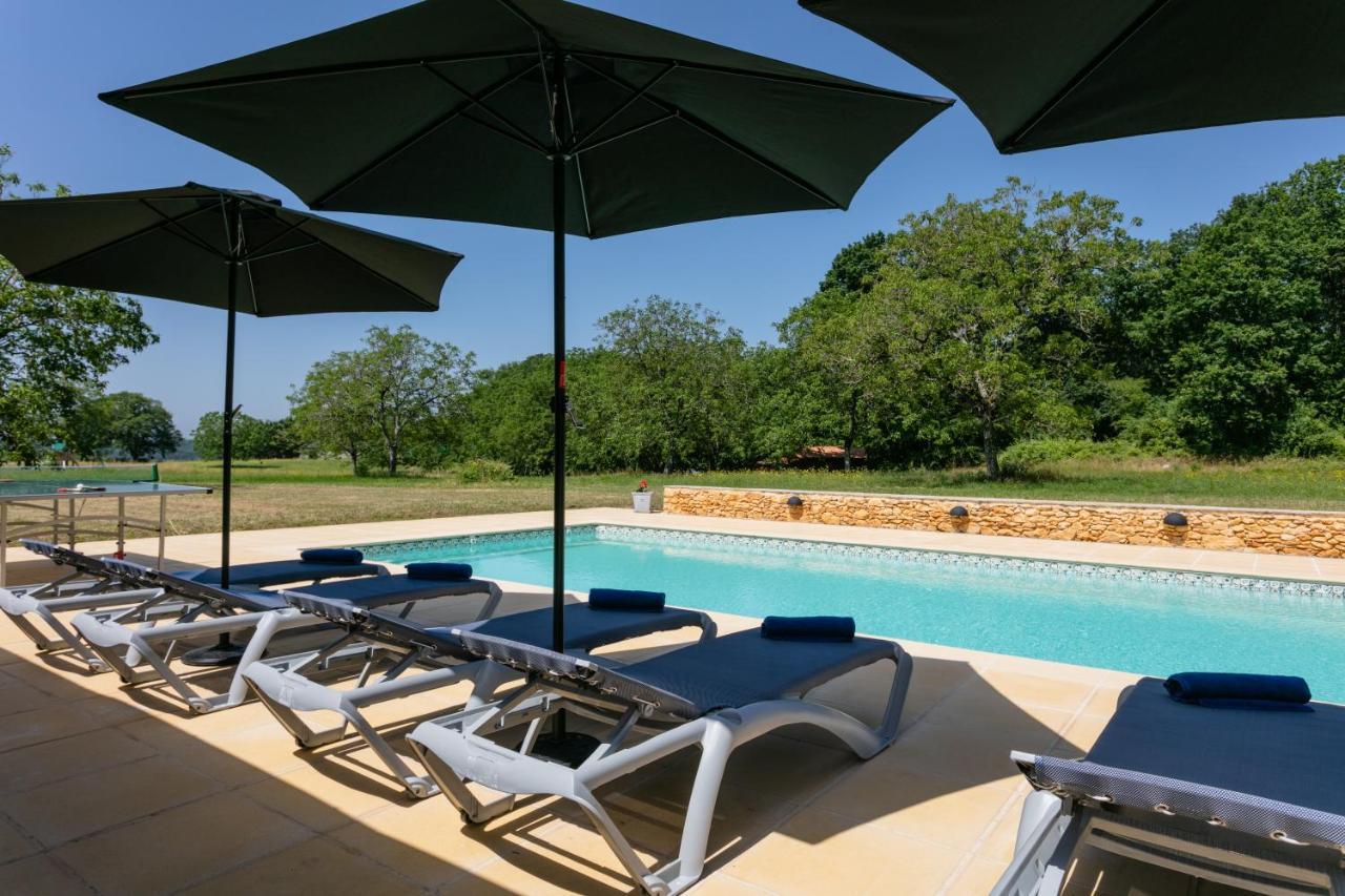 Luxury 3 Bed Home With Heated Swimming Pool Air Con And Boules Pitch Salignac-Eyvigues Exterior photo
